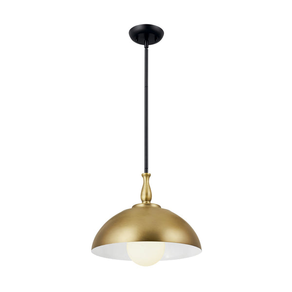 One Light Pendant from the Fira Collection in Natural Brass Finish by Kichler