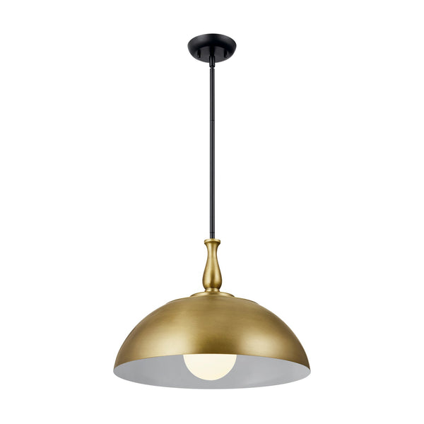 One Light Pendant from the Fira Collection in Natural Brass Finish by Kichler