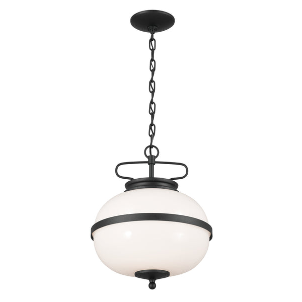 Kichler - 52478BKT - Two Light Pendant - Opal - Textured Black from Lighting & Bulbs Unlimited in Charlotte, NC