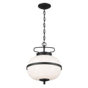 Two Light Pendant from the Opal Collection in Textured Black Finish by Kichler