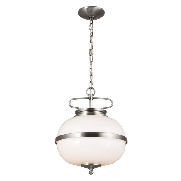 Two Light Pendant from the Opal Collection in Classic Pewter Finish by Kichler