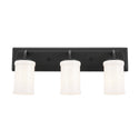 Three Light Bath from the Vetivene Collection in Textured Black Finish by Kichler