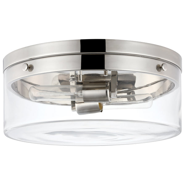 Nuvo Lighting - 60-7636 - Two Light Flush Mount - Intersection - Polished Nickel from Lighting & Bulbs Unlimited in Charlotte, NC