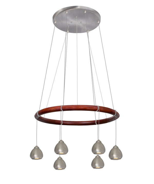 Besa - CIRQUE-12V-SN - Six Light Pendant - Cirque - Satin Nickel from Lighting & Bulbs Unlimited in Charlotte, NC