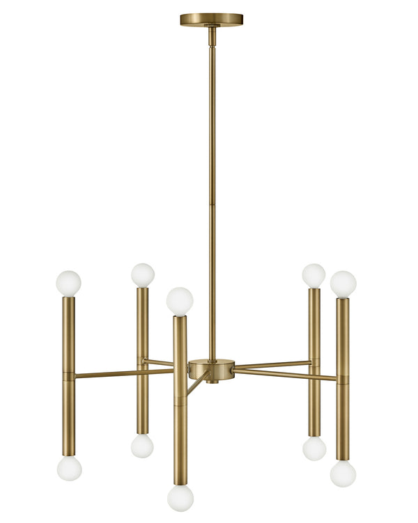 Lark - 83198LCB - LED Chandelier - Millie - Lacquered Brass from Lighting & Bulbs Unlimited in Charlotte, NC