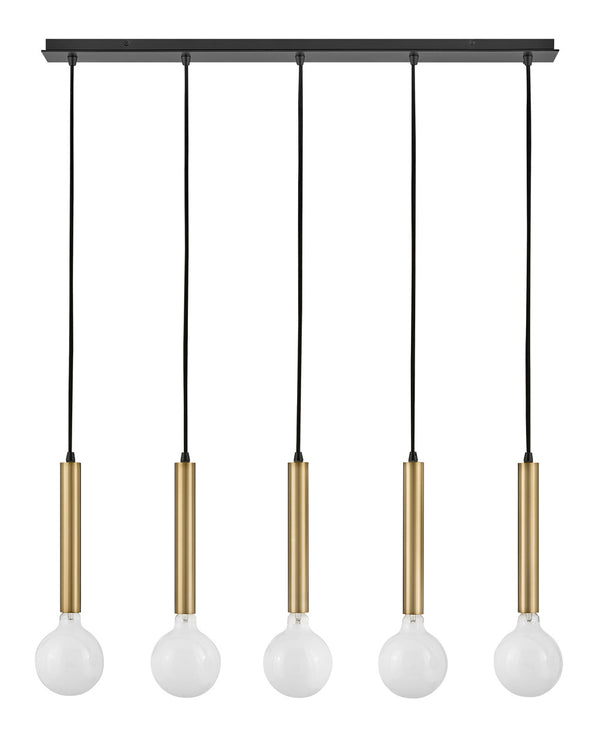 Lark - 83206LCB - LED Linear Chandelier - Bobbie - Lacquered Brass from Lighting & Bulbs Unlimited.