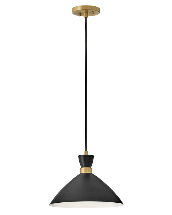 Lark - 83257BK-HB - LED Pendant - Simon - Black with Heritage Brass from Lighting & Bulbs Unlimited in Charlotte, NC