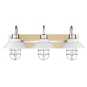 Three Light Bath Vanity from the Fraser Collection in Pewter Finish by Golden