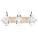 Three Light Bath Vanity from the Fraser Collection in Pewter Finish by Golden