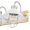 Three Light Bath Vanity from the Fraser Collection in Pewter Finish by Golden