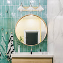 Three Light Bath Vanity from the Fraser Collection in Pewter Finish by Golden