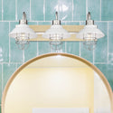 Three Light Bath Vanity from the Fraser Collection in Pewter Finish by Golden