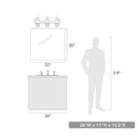 Three Light Bath Vanity from the Fraser Collection in Pewter Finish by Golden