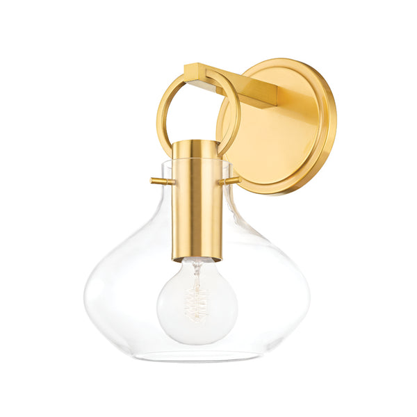 Hudson Valley - BKO251-AGB - One Light Wall Sconce - Lina - Aged Brass from Lighting & Bulbs Unlimited in Charlotte, NC