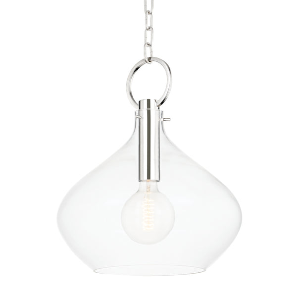 Hudson Valley - BKO253-PN - One Light Large Pendant - Lina - Polished Nickel from Lighting & Bulbs Unlimited in Charlotte, NC