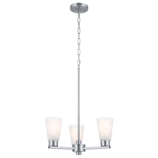 Kichler - 52435NI - Three Light Chandelier - Stamos - Brushed Nickel from Lighting & Bulbs Unlimited in Charlotte, NC