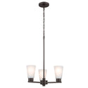 Three Light Chandelier from the Stamos Collection in Olde Bronze Finish by Kichler