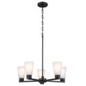 Five Light Chandelier from the Stamos Collection in Black Finish by Kichler
