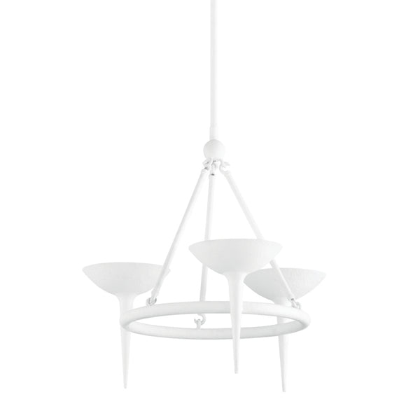 Troy Lighting - F2603-GSW - Three Light Chandelier - Cecilia - Gesso White from Lighting & Bulbs Unlimited in Charlotte, NC