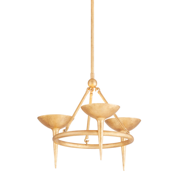 Troy Lighting - F2603-VGL - Three Light Chandelier - Cecilia - Vintage Gold Leaf from Lighting & Bulbs Unlimited in Charlotte, NC