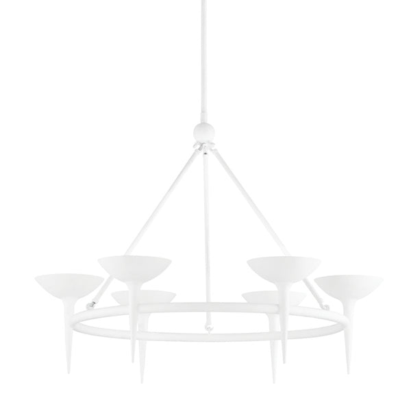 Troy Lighting - F2606-GSW - Six Light Chandelier - Cecilia - Gesso White from Lighting & Bulbs Unlimited in Charlotte, NC