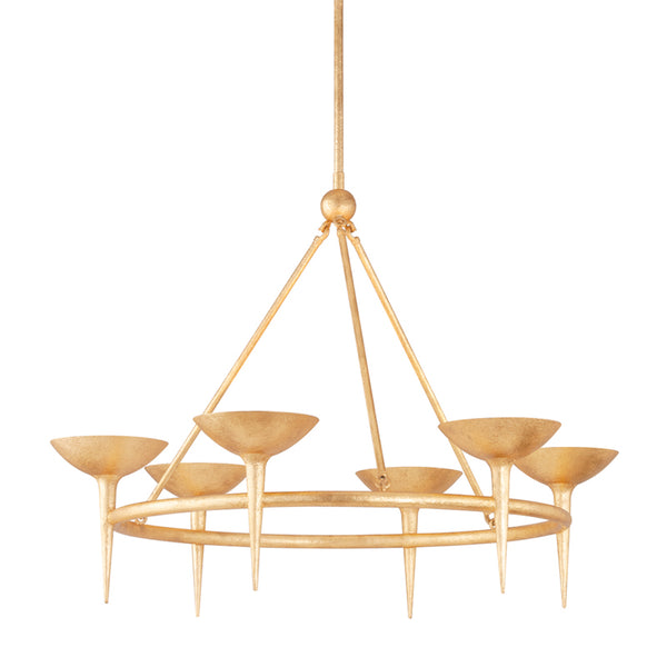 Troy Lighting - F2606-VGL - Six Light Chandelier - Cecilia - Vintage Gold Leaf from Lighting & Bulbs Unlimited in Charlotte, NC