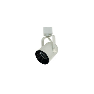 Nora Lighting - NTH-694W/J - Mini Baffle Round Back Cylinder Track Head, Mr16, J-Style - Track Gu10 Line Voltage - White from Lighting & Bulbs Unlimited.
