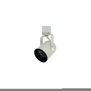 Nora Lighting - NTH-694W/L - Mini Baffle Round Back Cylinder Track Head, Mr16, L-Style - Track Gu10 Line Voltage - White from Lighting & Bulbs Unlimited.