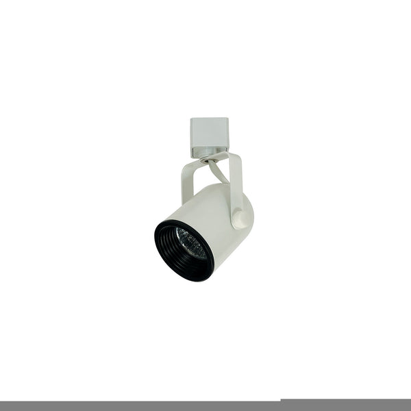 Nora Lighting - NTH-694W/L - Mini Baffle Round Back Cylinder Track Head, Mr16, L-Style - Track Gu10 Line Voltage - White from Lighting & Bulbs Unlimited.