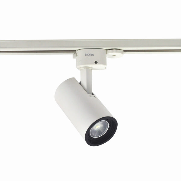 Nora Lighting - NTH-910W - Architechtural Cylinder Gu10 W - Track Inc Line Voltage - White from Lighting & Bulbs Unlimited.