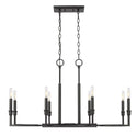 Golden - 8209-LP BLK - Eight Light Linear Pendant - Ellyn BLK - Matte Black from Lighting & Bulbs Unlimited in Charlotte, NC