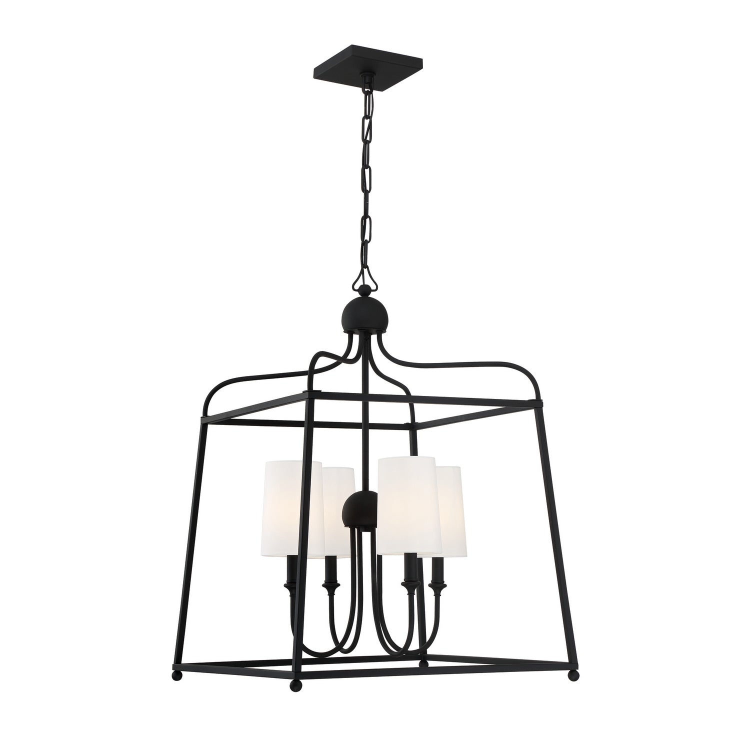 Crystorama - 2244-BF - Four Light Chandelier - Sylvan - Black Forged from Lighting & Bulbs Unlimited in Charlotte, NC