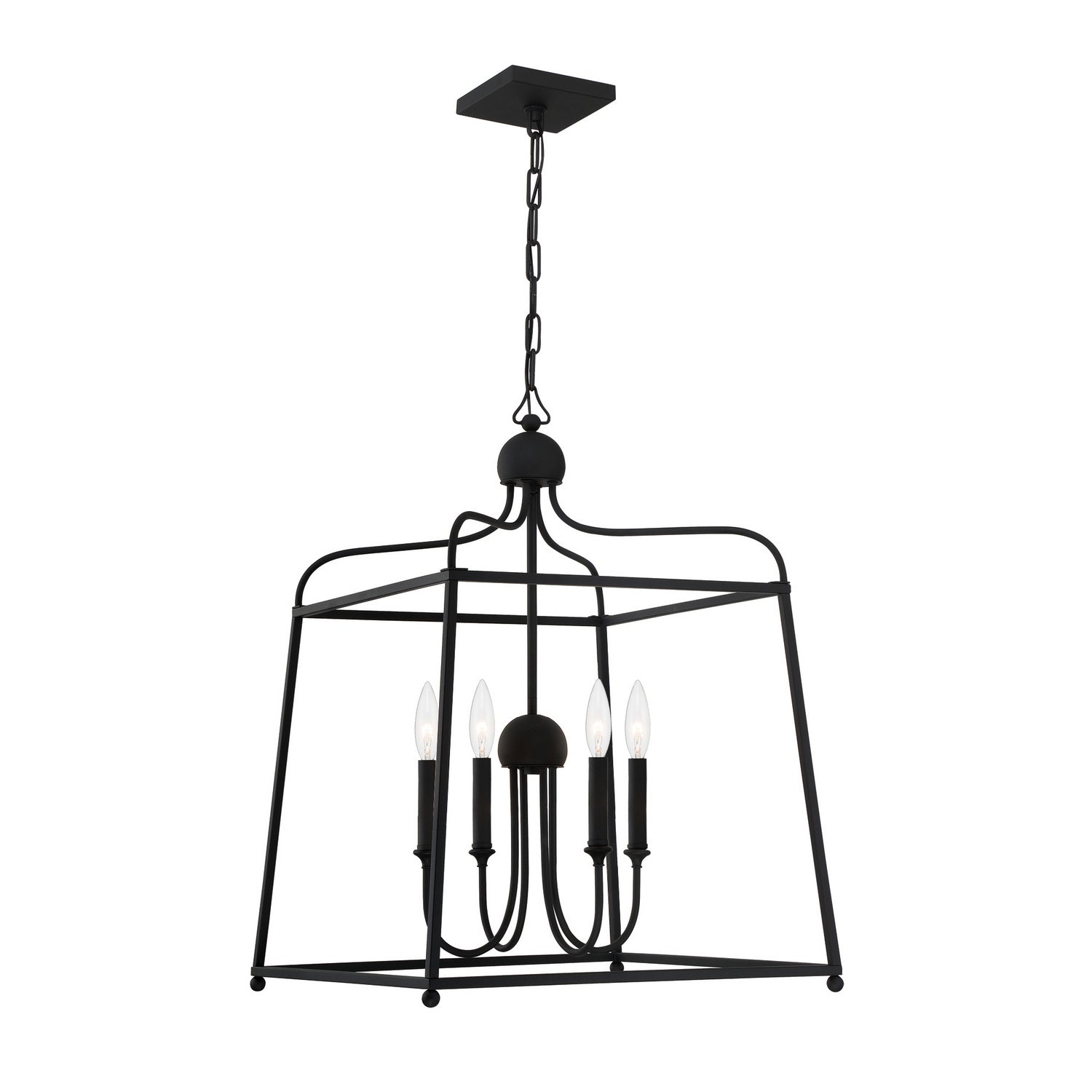 Crystorama - 2244-BF_NOSHADE - Four Light Chandelier - Sylvan - Black Forged from Lighting & Bulbs Unlimited in Charlotte, NC