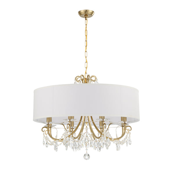 Crystorama - 6628-VG-CL-MWP - Eight Light Chandelier - Othello - Vibrant Gold from Lighting & Bulbs Unlimited in Charlotte, NC