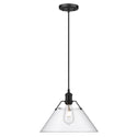 One Light Pendant from the Orwell BLK Collection in Matte Black Finish by Golden