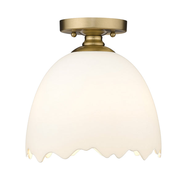 Golden - 6951-SF BCB-POR - One Light Semi-Flush Mount - Brinkley - Brushed Champagne Bronze from Lighting & Bulbs Unlimited in Charlotte, NC