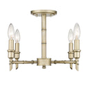 Golden - 8207-SF WG - Four Light Semi-Flush Mount - Cambay - White Gold from Lighting & Bulbs Unlimited in Charlotte, NC