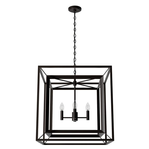 Hunter - 19409 - Four Light Chandelier - Doherty - Onyx Bengal from Lighting & Bulbs Unlimited in Charlotte, NC