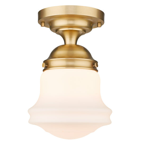 Z-Lite - 735F10-HBR - One Light Flush Mount - Vaughn - Heritage Brass from Lighting & Bulbs Unlimited in Charlotte, NC