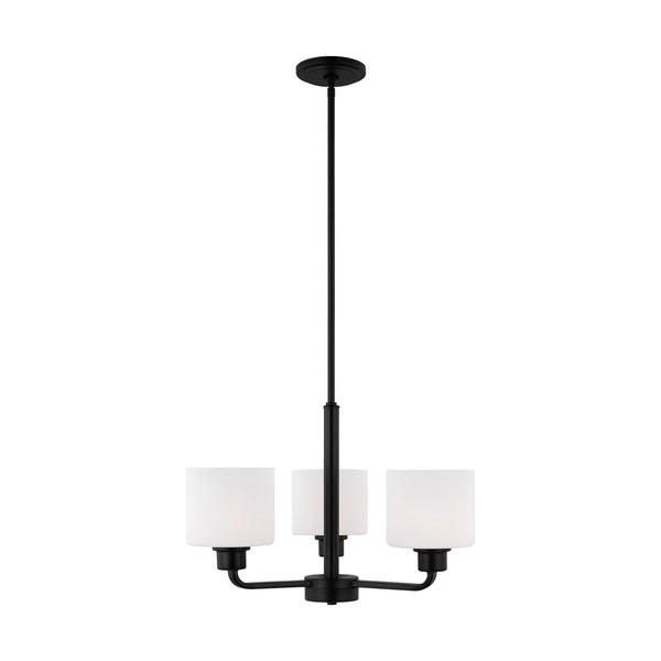 Generation Lighting - 3128803-112 - Three Light Chandelier - Canfield - Midnight Black from Lighting & Bulbs Unlimited in Charlotte, NC