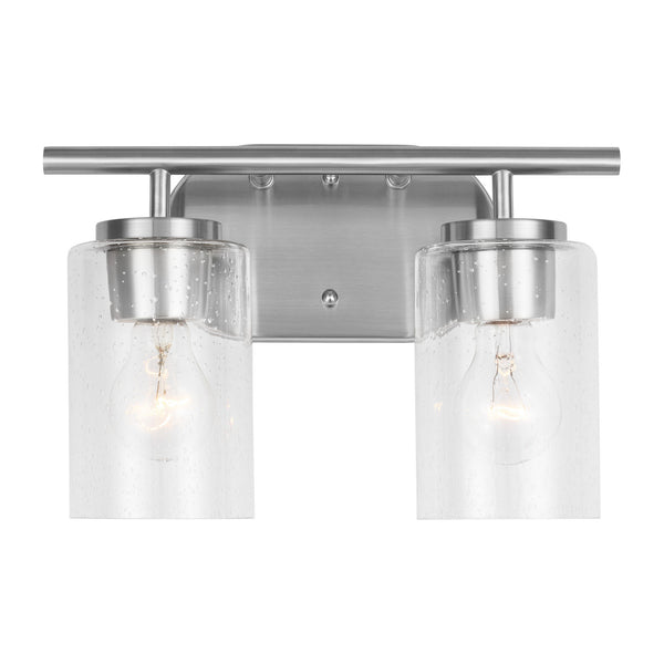 Generation Lighting - 41171-962 - Two Light Wall / Bath - Oslo - Brushed Nickel from Lighting & Bulbs Unlimited in Charlotte, NC