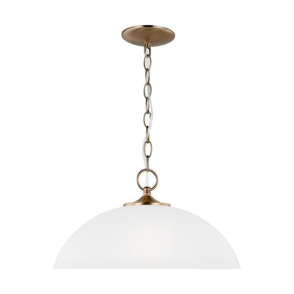 Generation Lighting - 6516501-848 - One Light Pendant - Geary - Satin Brass from Lighting & Bulbs Unlimited in Charlotte, NC