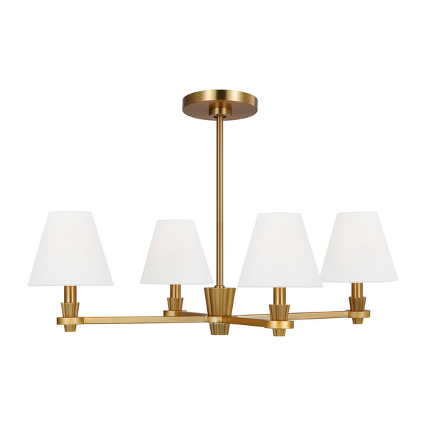 Visual Comfort Studio - AC1114BBS - Four Light Chandelier - Paisley - Burnished Brass from Lighting & Bulbs Unlimited in Charlotte, NC