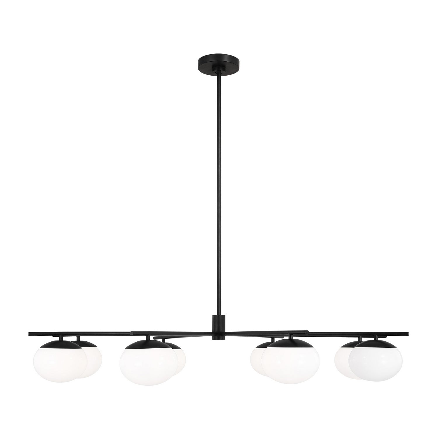Visual Comfort Studio - EC1258AI - Eight Light Chandelier - Lune - Aged Iron from Lighting & Bulbs Unlimited in Charlotte, NC