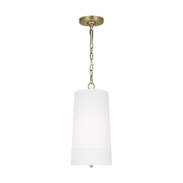 Visual Comfort Studio - LP1101TWBWLW - One Light Pendant - Ivie - Time Worn Brass from Lighting & Bulbs Unlimited in Charlotte, NC