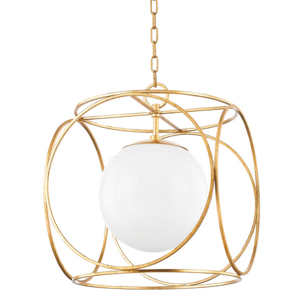 Mitzi - H632701L-VGL - One Light Pendant - Claire - Vintage Gold Leaf from Lighting & Bulbs Unlimited in Charlotte, NC