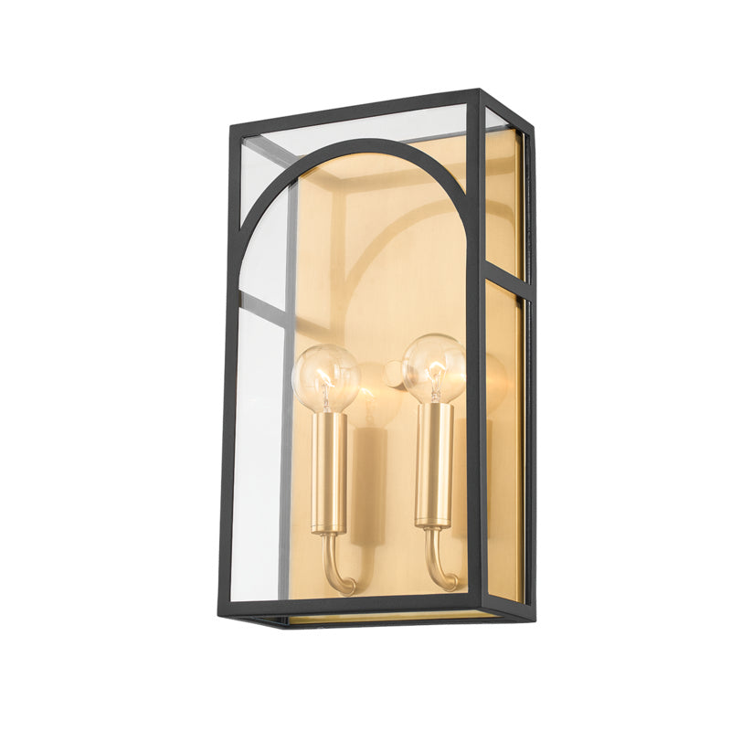 Mitzi - H642102-AGB/TBK - Two Light Wall Sconce - Addison - Aged Brass/Textured Black Combo from Lighting & Bulbs Unlimited in Charlotte, NC