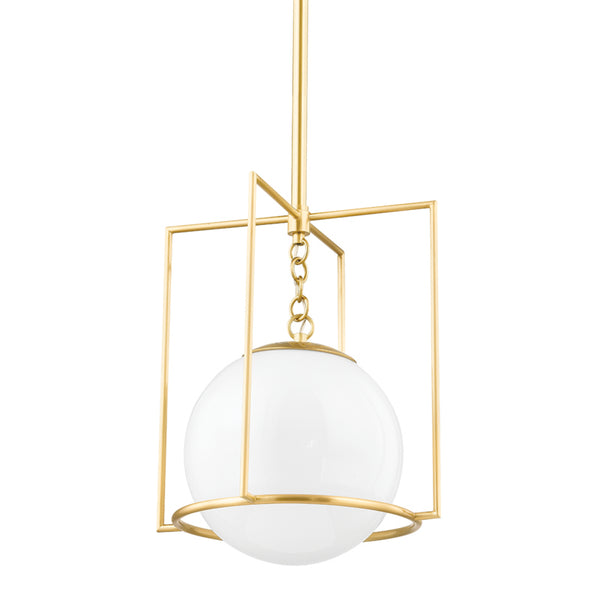 Mitzi - H648701S-AGB - One Light Pendant - Frankie - Aged Brass from Lighting & Bulbs Unlimited in Charlotte, NC