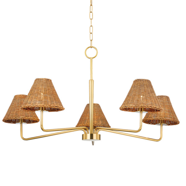 Mitzi - H704805-AGB - Six Light Chandelier - Issa - Aged Brass from Lighting & Bulbs Unlimited in Charlotte, NC