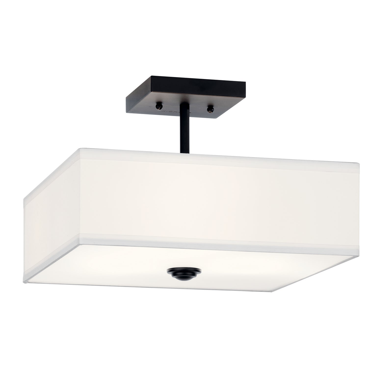 Kichler - 43691BK - Three Light Semi Flush Mount - Shailene - Black from Lighting & Bulbs Unlimited in Charlotte, NC